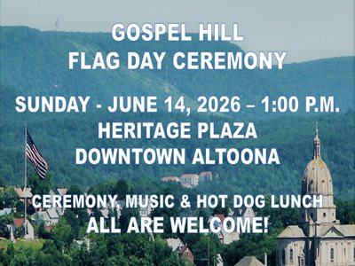 photo of the flag with ceremony information