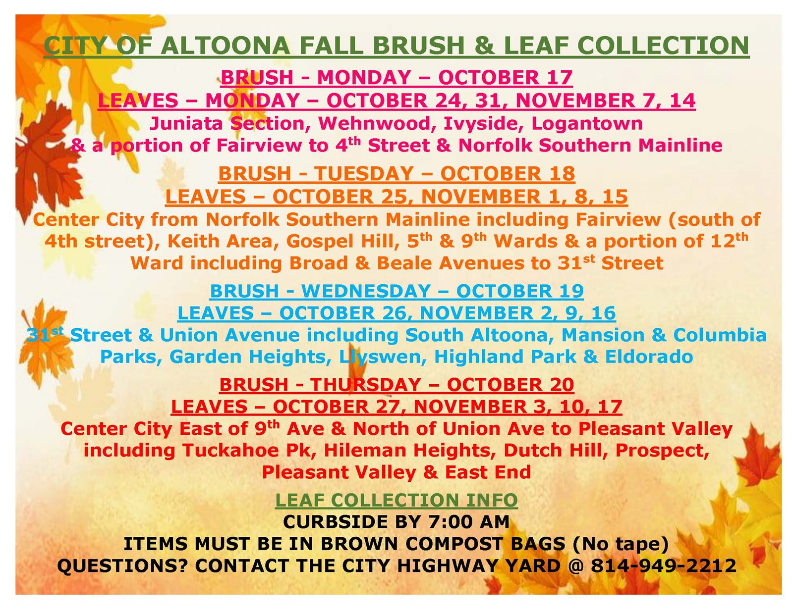  fall brush leaf collection