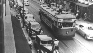 An old picture of Downtown Altoona.