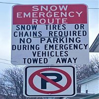 Snow Emergency Sign